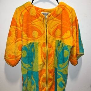 Vintage Royal Terry brand  of California brand terry beach cover up top/1960s